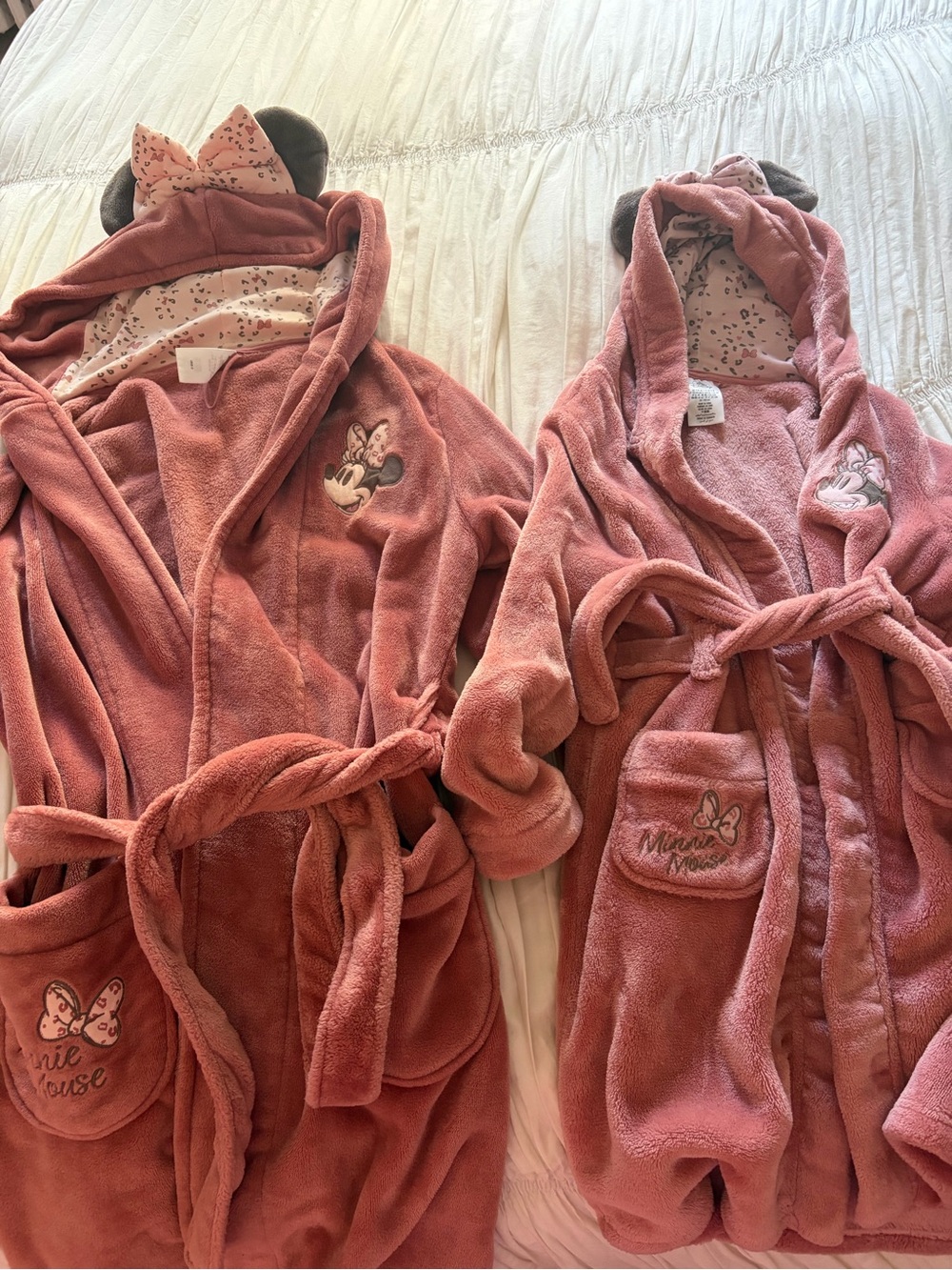 Disney Minnie Mouse hooded robes mommy and me